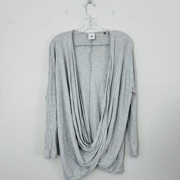 Cabi Long Gray Cowl Neck Pullover Blouse Women’s Size S - Picture 1 of 7
